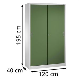 Produktbild für Werkzeugschrank CP-Möbel 2049-00, aus Metall, grau / grün