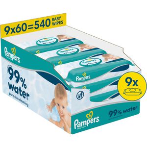 Feuchttücher Pampers 99% Water, 540 Tücher