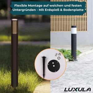 Produktbild für Wegeleuchte Luxula LX700203, schwarz, mit 230 V Netzstrom