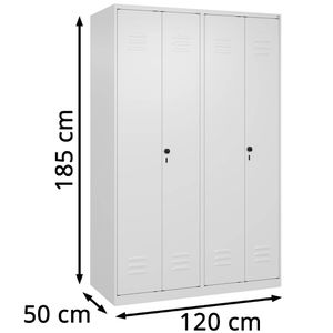 Produktbild für Spind CP-Möbel 80002-40 Classic PLUS, Doppelspind, weiß