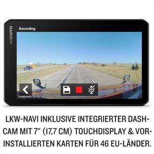Garmin Navigationsgerät Zoll 6,95 Freisprechen, Böttcher Bluetooth, AG dezlCam LKW, LGV710 – WLAN, EU