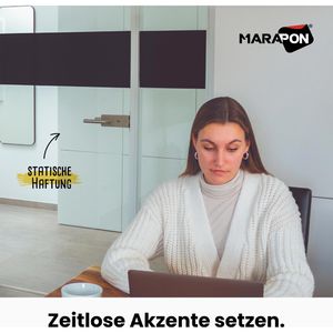 Produktbild für Fensterfolie Marapon MFF9020S schwarz, selbsthaftend