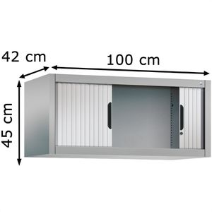 Produktbild für Aufsatzschrank CP-Möbel Omnispace, weißaluminium