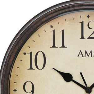 Produktbild für Wanduhr AMS 5962, Metall, analog, Funkuhr
