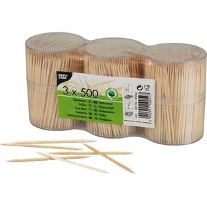 Zahnstocher Papstar 10054, in Spenderdose, 6,7 cm