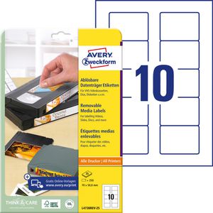 Produktbild für Diskettenetiketten Zweckform L4738REV-25, weiß