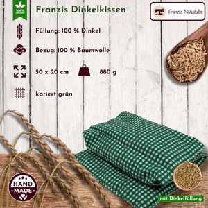 Produktbild für Wärmekissen Franzis-Nähstube Karo, 50 x 20cm, mit Dinkelkernen