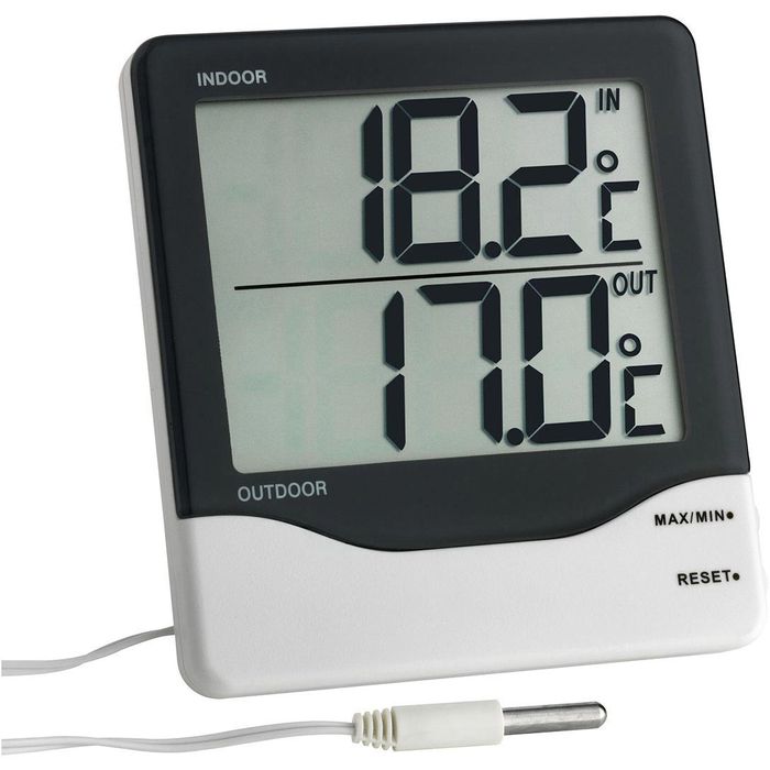 TFA Thermometer 30.1011, innen/außen, digital, mit Kabelfühler – Böttcher AG