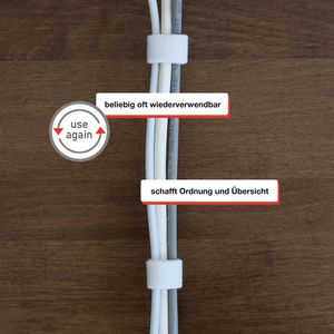 Produktbild für Klettband Label-the-cable Roll Strap, weiß