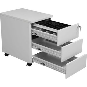 Produktbild für Rollcontainer G-Office MPS/P.3, aus Metall, lichtgrau