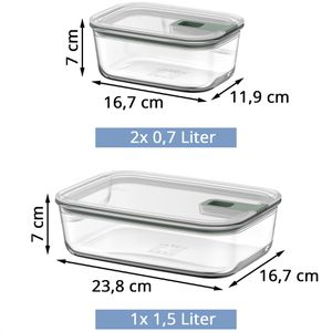 Produktbild für Frischhaltedose Mepal EasyClip, aus Glas