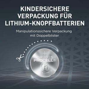 Produktbild für Knopfzelle Procell CR2025
