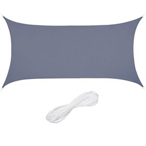 Sonnensegel Relaxdays dunkelgrau, rechteckig