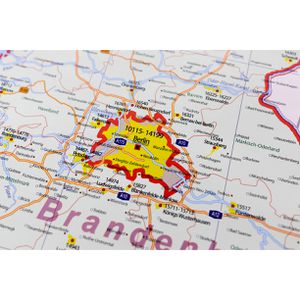 Produktbild für Deutschlandkarte GeoMetro Verwaltungskarte, mit Aluleisten
