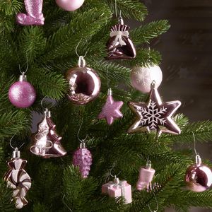 Produktbild für Weihnachtskugeln BRUBAKER 807700, rosa
