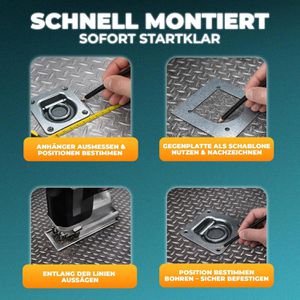 Produktbild für Zurrösen NTG für Transporter und Anhänger mit Gegenplatte