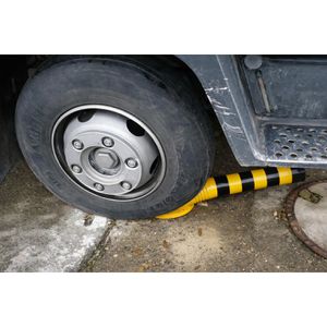 Produktbild für Absperrpfosten Schake 412445BG, schwarz/gelb, aus Kunststoff