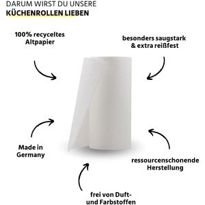 Produktbild für Küchenrolle Oecolife Kurzblatt, 3-lagig