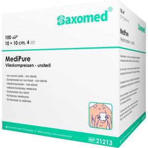 Produktbild für Vlieskompressen Saxomed MediPure, 4-lagig, unsteril