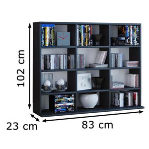 Produktbild für CD-Regal VCM Megosa Mini, 912417, schwarz