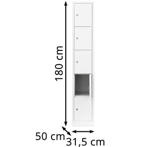 Produktbild für Schließfachschrank Lüllmann 520517, weiß