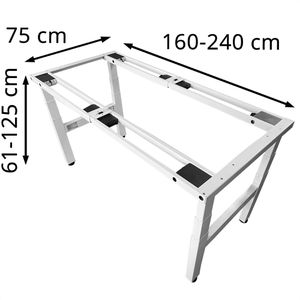 Produktbild für Schreibtischgestell LMG ELW TABLE2000, weiß, 4 Memoryspeicher