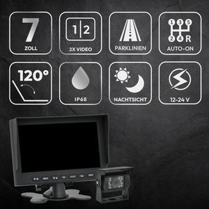 Produktbild für Rückfahrkamera VSG24 Camper 24100, schwarz