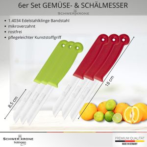 Produktbild für Gemüsemesser Schwertkrone BS02601, Set