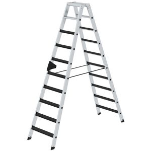 Stehleiter MUNK 41643, nivello-Leiterfüße, beidseitig begehbar