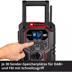 Produktbild für Baustellenradio Einhell TE-CR 18 Li DAB+/FM/BT-Solo, Akku 18V