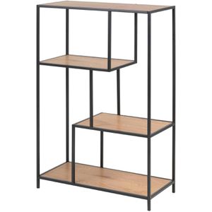 Bücherregal AC-Design Seaford, schwarz / wildeiche