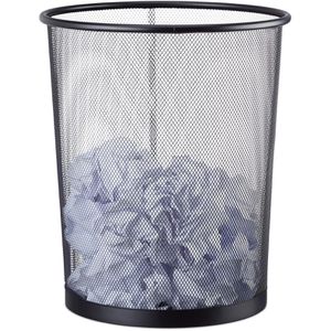 Papierkorb Relaxdays 10022507, schwarz