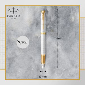 Produktbild für Füller Parker IM Premium Pearl G.C., Feder F