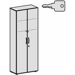 Produktbild für Kleiderschrank Geramöbel Flex, ahorn / weiß