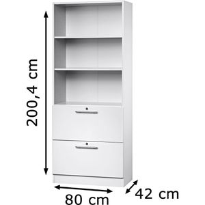 Produktbild für Kombischrank Hammerbacher Solid 7300, weiß