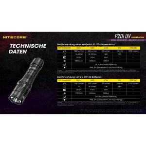 Produktbild für Taschenlampe Nitecore P20i UV, LED, aufladbar