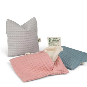 Produktbild für Wärmekissen GRÜNSPECHT rosa, 13 x 13 cm, mit Rapssamen