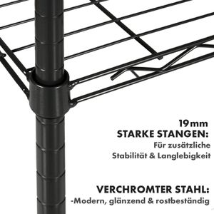 Produktbild für Schwerlastregal Karat Rocky, 5 Gitterböden