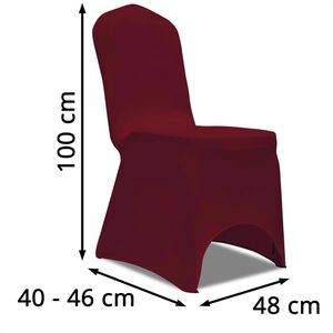 Produktbild für Stuhlhusse vidaXL 241200, elastisch, bordeaux