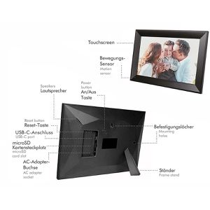 Produktbild für Digitaler-Bilderrahmen LogiLink DPF0001 mit WLAN