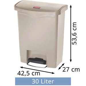Produktbild für Mülleimer Rubbermaid Slim Jim Step-On, 1883456