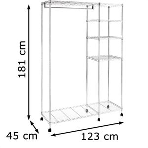 Produktbild für Garderobenständer Haku-Möbel Manni, silber