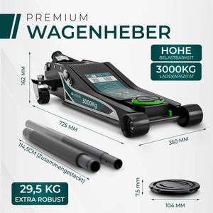 Produktbild für Rangierwagenheber CargoVA HJ-3000-Pro, extra flach