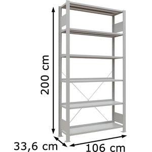 Produktbild für Aktenregal Schulte MULTIplus85, 36007, aus Metall