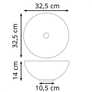 Produktbild für Waschbecken vidaXL 141928, aus Keramik, weiß
