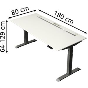 Produktbild für Schreibtisch Kerkmann Move boost 4 weiß/ anthrazit