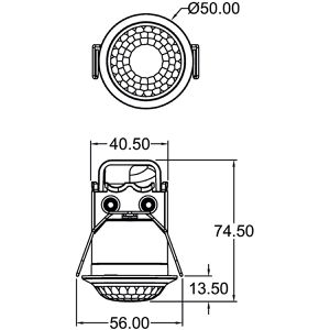 Produktbild für Bewegungsmelder Theben PIRA T6 Mini PIR