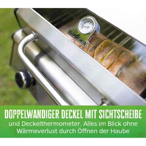 Produktbild für Gasgrill Grillfürst G201E, silber, 2 Brenner