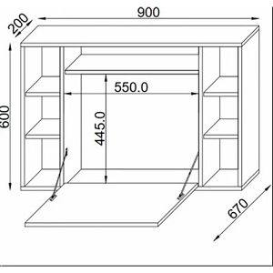 Produktbild für Wandschreibtisch VCM Wandila 916937