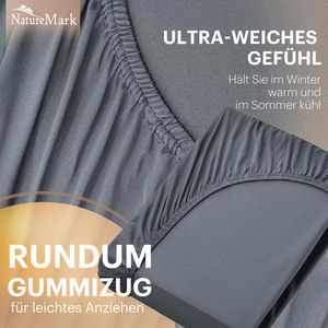 Produktbild für Spannbettlaken NatureMark Jersey, 140-160 x 200 cm